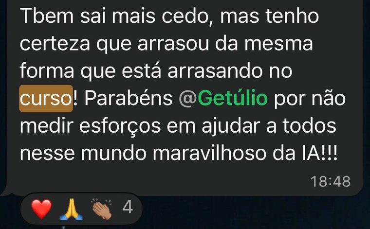 Depoimento de aluno sobre o mundo da IA