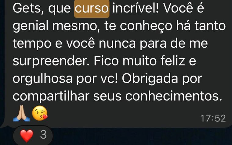 Depoimento de aluno: que curso incrível